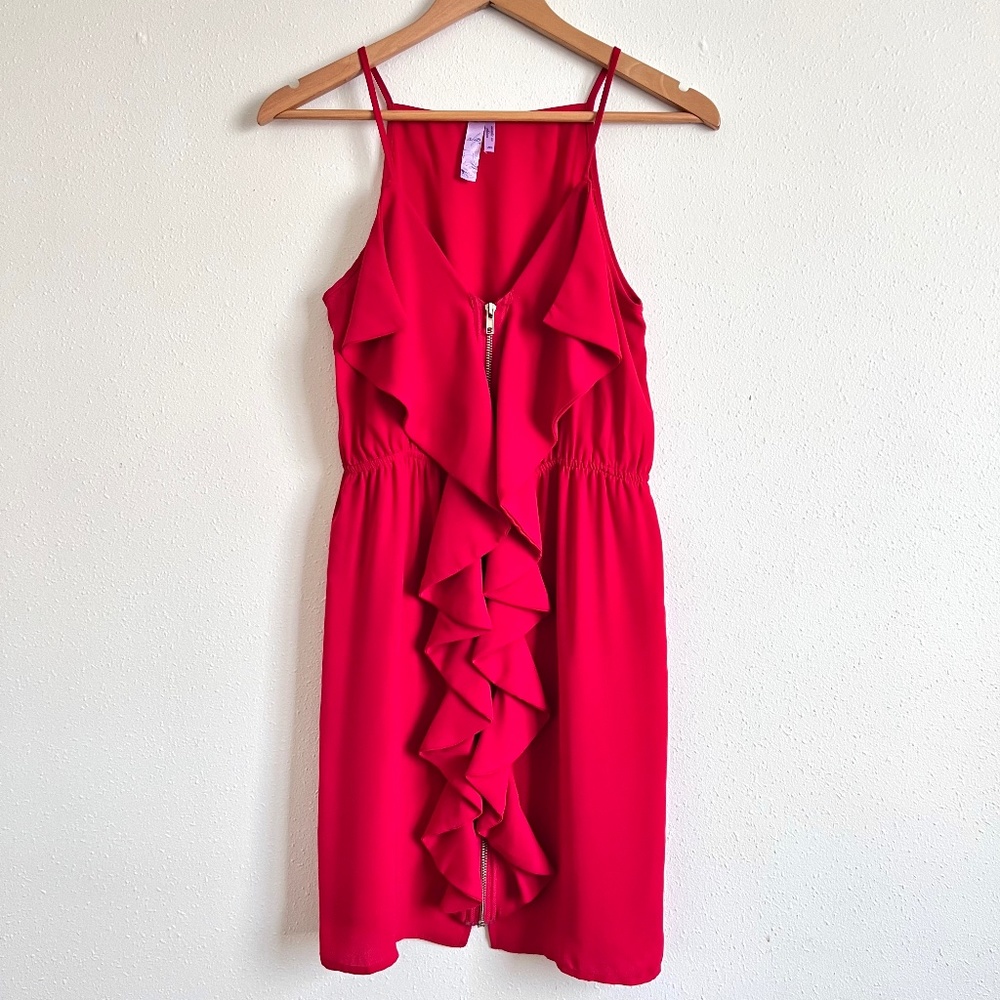 Francesca’s Alya Red Ruffle Dress